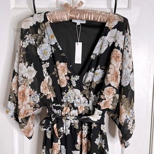 Baltic Born Floral Maxi Dress - Black and Cream